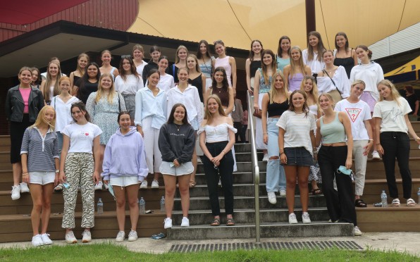 Some members of the Class of 2021 gathered at the Principal's HSC Morning Tea